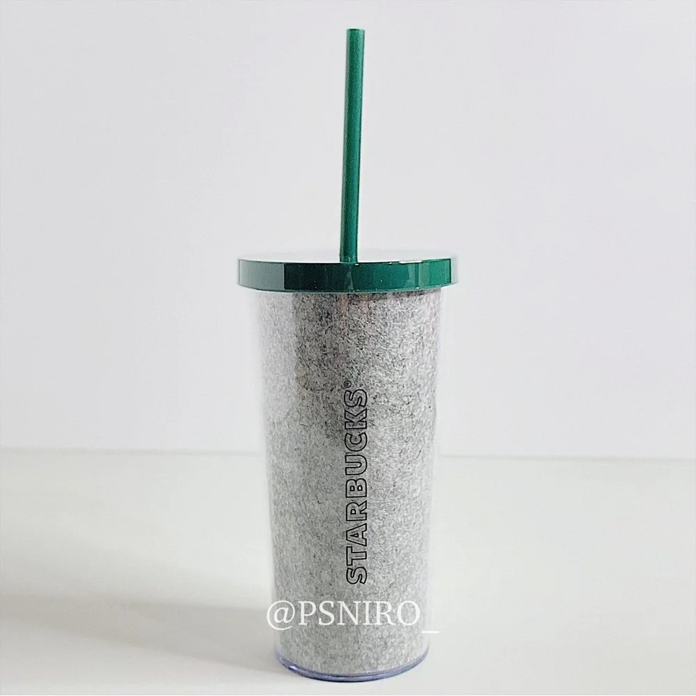 Starbucks Gray Felt Cold Cup Tumbler